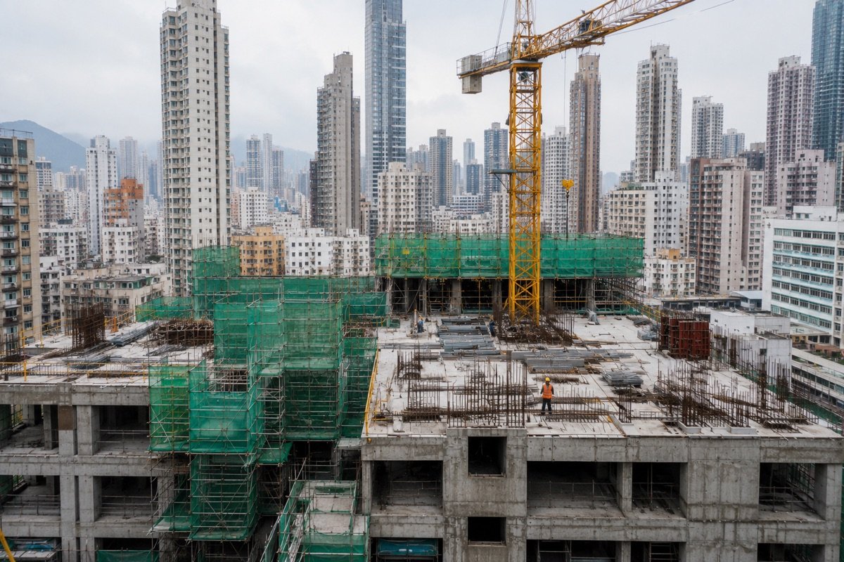 运作中的高楼地盘 —— 香港密集城市中的建造现场