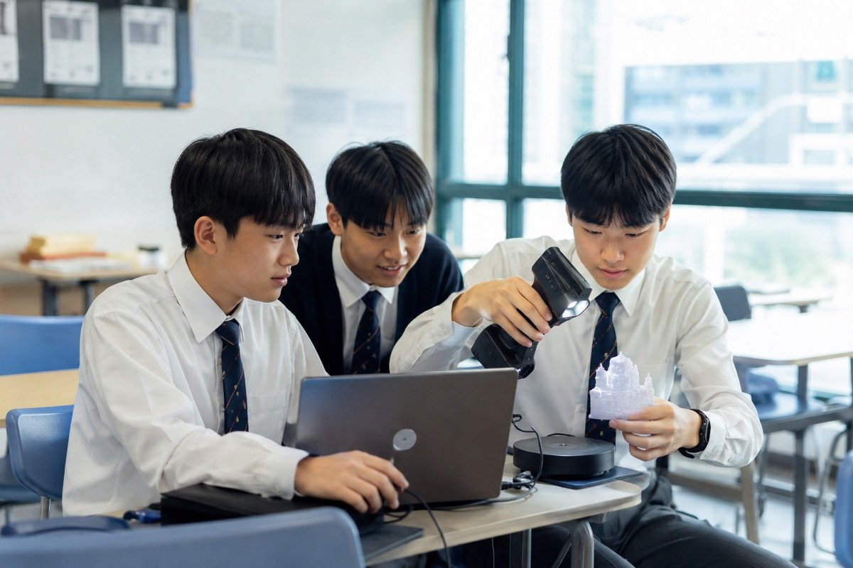 中学 STEM 课室 —— 学生亲手操作 3D 扫描